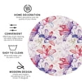thumbnail image 3 of Lsque Lilies Flowers Pattern 4" Drink Coasters Set of 4, PVC Leather Absorbent Coasters, Table Coaster Set Decorative Coffee Cup Coasters Housewarming Gift -Round Shape, 3 of 6