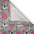thumbnail image 3 of Ambesonne Dog Lover Kitchen Curtains, Doodle Puppy, 55"x45", Pink Multicolor, 3 of 3