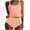 Pink, variant on Atogsazn High Waisted Tankini Swimsuits for Women Flounce Top Tummy Control Bathing Suits Swimwear Clothes Orange M