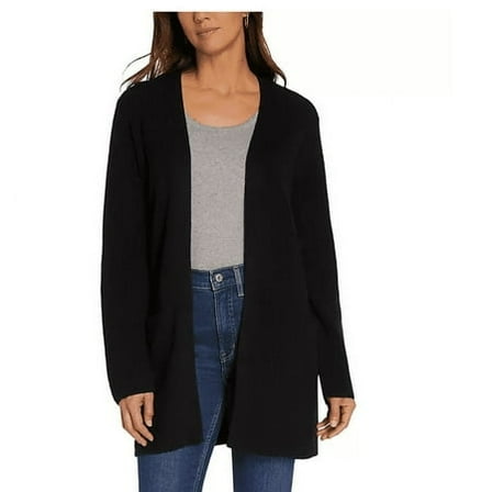 GAP Women's Long Sleeve Open Cardigan Black Medium