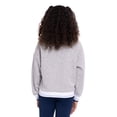 thumbnail image 4 of Stitch Girls Long Sleeve Graphic Varsity Crewneck Pullover, Sizes 4-12, 4 of 6