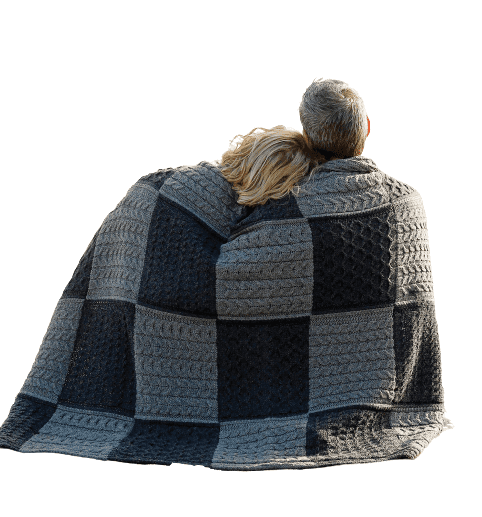 SAOL Patchwork Intarsia 100% Merino Wool Irish Blanket Knitted Couch/Throw 