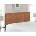 thumbnail image 2 of Faux Suede Headboard, Digitally Printed Weathered Texture, Upholstered Decorative Metal Bed Headboard with Memory Foam for Dorm and Bedroom Accent Furniture, Almond Brown, Twin, by Ambesonne, 2 of 3