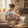 thumbnail image 6 of Women's Best Mom Ever Pink Heart T-Shirt 100% Cotton Short Sleeve, 6 of 11