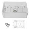 thumbnail image 1 of Logmey 33"x20" Apron Front Kitchen Sink Single Bowl White Ceramic Sink with Strainer, 1 of 8
