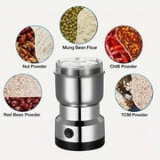 Electric Coffee Grinder and Spice Grinder, Stainless Steel Coffee Bean Grinder Herb Grinder for Spices with Stainless Steel Blades Removable Clear Cover