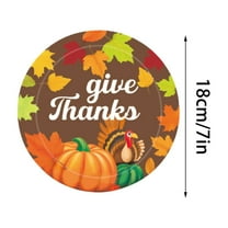 SLYNSHome 10Pcs Thanksgiving Party Supplies Paper Plates,7 inch Fall Autumn Pumpkin Disposable Tableware Holiday Harvest Party Decorations