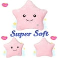 thumbnail image 5 of Syenll Twinkle Star Plush Pillow, LED Glowing Cushions, Star Shaped Throw Pillow Toys for Toddlers, Pink, 5 of 9