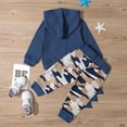 thumbnail image 4 of Fesfesfes Toddler Kids Boys Cotton Camouflage Dinosaur Print Autumn Hoodie Tow-piece Set, 4 of 9