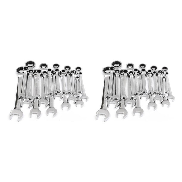 Riwesomey Llave de trinquete para tuerca de coche, llave de doble extremo de acero de alta dureza profesional, herramientas mecánicas de reparación de 10 mm 2piezas Riwesomey CBP016109