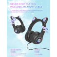 thumbnail image 5 of Auriculares Bluetooth para Niños con Micrófono HD/Luces LED (Negro), Auriculares para Niños con Volumen Limitado de 85 dB, Auriculares para Niños con Sonido Estéreo para Smartphone, iPad, Tableta, K, 5 of 5