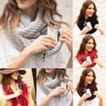 thumbnail image 3 of Convertible Infinity-Scarf With Pocket Loop Scarf Women Winter Zipper Pocket Hot Sale, 3 of 5