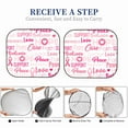 thumbnail image 5 of Kdxio Breast Cancer Pink Ribbons Awareness Print 2-Piece Sun Shade Front Windshield - Foldable Car Front Window Sunshades For Most Sedans Suv Truck, 5 of 6