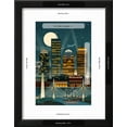 thumbnail image 3 of Boston, Massachusetts - Retro Skyline (no text), Scenic Framed Art Print Wall Art by Lantern Press, 3 of 6