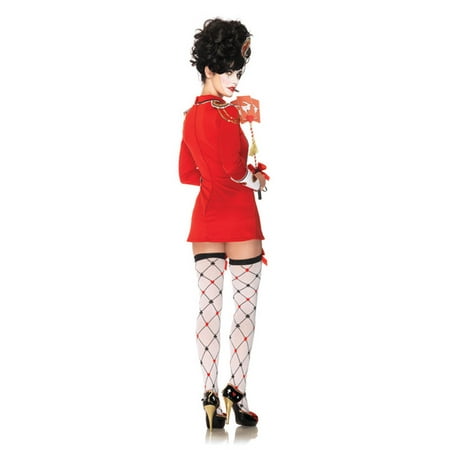 Leg Avenue Women's 3 Piece Card Guard Costume, Red/White, Small/Medium