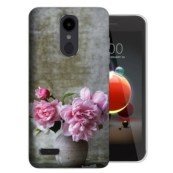 MUNDAZE LG Stylo 4 / Stylo 4 Plus Design Case - Flowers and Vase Design Skin Phone Case Cover