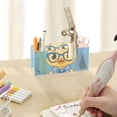 thumbnail image 7 of Cute Duck Wear Glasses and Tie Acrylic Pencil Pen Holder Cup 4 Compartments Desktop Organiser 7.87"x2.78"x3.54", 7 of 7