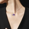 thumbnail image 3 of Juwaliy Collar de Elefante Amatista Piedra de Nacimiento de Febrero 925 Plata Esterlina Dije de Cristal Púrpura Joyería para Mujer Hija Esposa Madre Regalos de Navidad Cumpleaños, 3 of 8