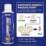 Alpha Supps L-Carnitine Liquid 3000 - Stimulant Free Energy Support For Men & Women - Cherry Lime Slush, 16 oz