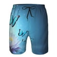 thumbnail image 4 of Kdxio Butterflies And Waterlily In Water Pattern Mens Casual Shorts - Drawstring Summer Beach Sports Shorts for Men, 4 of 9