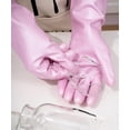 thumbnail image 4 of Household Kitchen Cleaning Gloves Waterproof Cotton Lined Dishwashing Non-Slip Long Cuff Gloves, 4 of 7