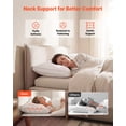 thumbnail image 4 of Almohadas de cama VEVOR, paquete de 2, tamaño queen, suaves y esponjosas, de plumón de ganso, para dormir., 4 of 9