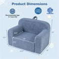thumbnail image 4 of Kids Sofa No-Assembly Soft Teddy Fleece Foam Couch with Carry Handle Removable Washable Cover Blue  RLB, 4 of 10