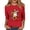 Red, variant on Bexdxz Cute Ghost Pumpkin Halloween 3/4 Sleeve Shirts for Women Funny Bat Graphic Crew Neck Three Quarter Length Tee Fall Casual Holiday Top Black 2XL