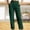 L Dark Green, variant on Women'S Pants Straight Leg Pants Elastic Waist Trousers With Pockets High Waist Corduroy Slacks Basic Wear M Beige