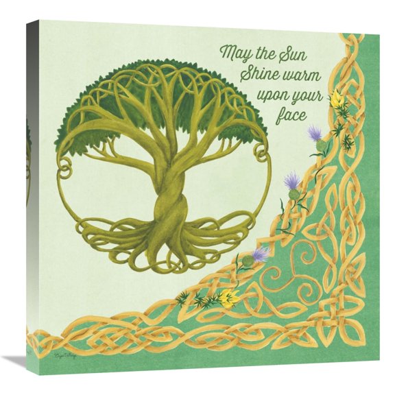 Global Gallery's 'Celtic Charm IV' By Elyse DeNeige Stretched Canvas Wall Art