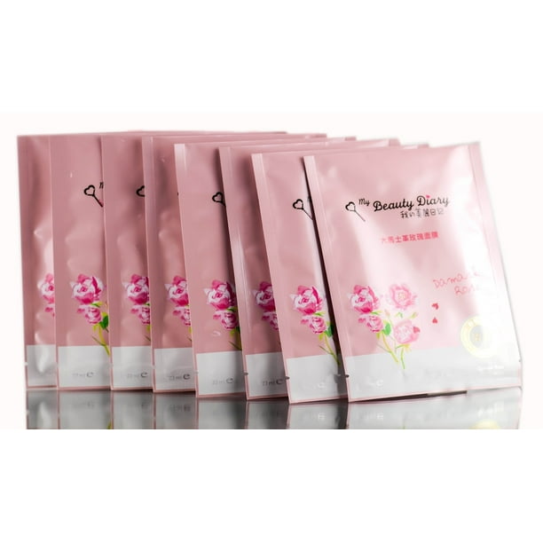 My Beauty Diary Damask Rose Mask 8 Piece Walmart Com Walmart Com