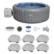 Bestway SaluSpa Santorini HydroJet Hot Tub w/Set of 6 SaluSpa Pool/Spa Seat