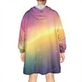 thumbnail image 2 of Colorful Tie Dye Nebula Pattern Wearable Oversized Blanket,Wearable Blanket Hoodie for Adults,Cozy Hooded Blankets with Super Pockets,Super Warm Fuzzy Pullover for Women & Men, 2 of 6