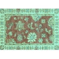 thumbnail image 1 of Ahgly Company Indoor Rectangle Oriental Light Blue Modern Area Rugs, 2' x 5', 1 of 4