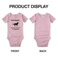 thumbnail image 3 of Warning: Protected by A Canaan Dog Funny Baby Rompers Newborn Clothes Outfits (Pink,6-12 Months), 3 of 5