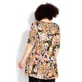 thumbnail image 2 of Avenue Women's Plus Size Swing Panel Print Tunic Top Short Sleeve V-Neckline, Female, 2 of 4