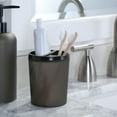 Mainstays Frosted Black Plastic Toothbrush Holder