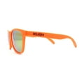 thumbnail image 3 of Kush Mens Retro Sport Keyhole Horn Rim Pop Color Plastic Sunglasses Orange Mirror, 3 of 4