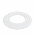 thumbnail image 3 of Mini Spot Light Ring Trim White Ceiling Medallion Urethane Foam Recessed Lighting Trim 5" Inner Dia x 9" Outer Dia Decorative Leaf Lightweight Rosettes Renovators Supply Pack of 3, 3 of 6