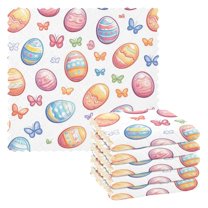 Yayeee 6 Pack Kitchen Dishcloths for Washing Dishes Soft Absorbent Microfiber Towels, Pastel Easter Pattern