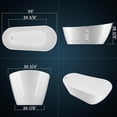 thumbnail image 5 of EastVita Freestanding Bathtub White Acrylic Streamline Stand Alone Soaking Bath Tubs for Adult with Overflow and Drain in Chrome cUPC Certified Perfect for Your Bathroom, 5 of 7