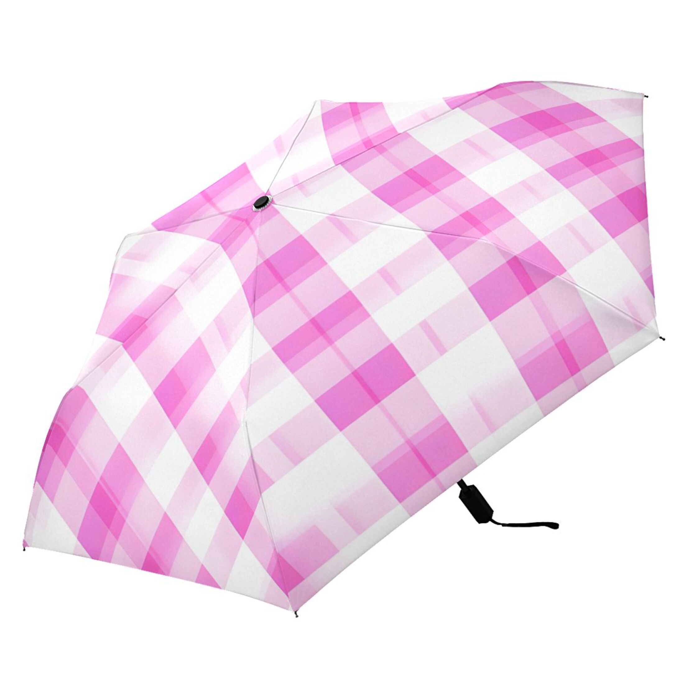 ALAZA Checkered Grid-d8 UPF 50+ Compact Folding Umbrella for Rain Travel Umbrella Packable