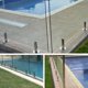 thumbnail image 2 of Postes de montaje de suelo plano de acero inoxidable abrazaderas de vidrio para piscina pasamanos, adultos, unisex Feliz Sencillez, 2 of 5