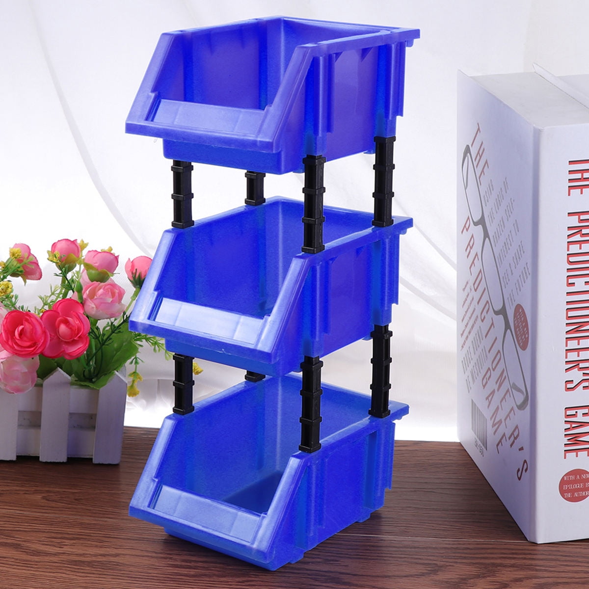 Raindrops 3-Piece Plastic Craft Storage Containers Set Organizer Boxes for Home, Office, and Art Supplies