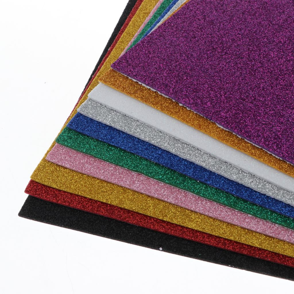 30pcs Glitter EVA Foam Sheets Adhesive Craft Foam Sheets Colorful
