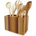 thumbnail image 5 of Modern Artisans American Made Mixed Wood Utensil Holder Crock, Double Size, 5 of 6