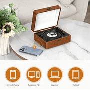 CD Player with Bluetooth - Retro Desktop CD Players for Home CD Player with Speakers, Built in HiFi Bluetooth 5.0 FM-Support AUX/USB, Headphone Jack CD Player Protable for Kids, Gift