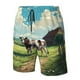 thumbnail image 4 of Fotbe Prairie Pasture Cow Trajes de Baño Estampados para Hombre, Shorts de Verano de Secado Rápido, Ropa de Playa, Bañadores-Large, 4 of 6