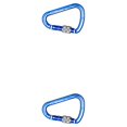 thumbnail image 2 of Wweixi 1/2/3 Mousqueton Résistant à l'Usure Technologie Avancée Grand Application Coloré Résistance aux Impacts Renforcée Pinces à Carabiner pour Extérieur Bleu 2 Pcs, 2 of 6