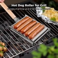 thumbnail image 2 of 2 Pcs Rouleau à Hot-Dogs pour Gril, Support à Saucisses avec Poignée en Bois, Gril à Hot-Dogs BBQ pour Hot-Dogs Cuits Uniformément, 2 of 7